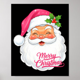 Weihnachten Frohe Weihnachten Santa Gesicht Lustig Poster
