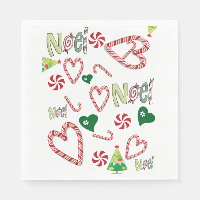 Weihnachten, frohe Weihnachten - Santa Napkins Serviette (Vorderseite)
