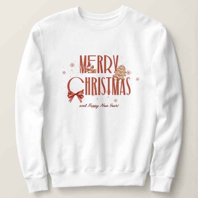 Weihnachten, fröhlich und hell, fröhlich, modern,  sweatshirt (Design vorne)