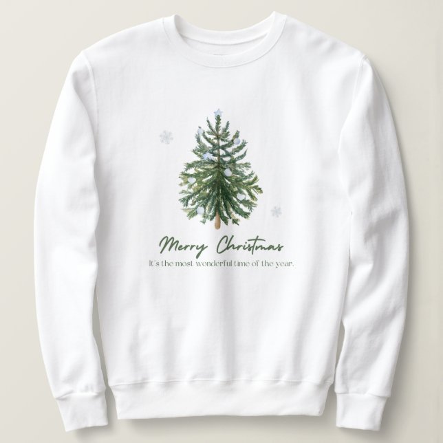 Weihnachten, fröhlich und hell, fröhlich, modern,  sweatshirt (Design vorne)