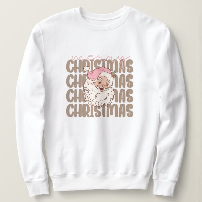 Weihnachten, fröhlich und hell, fröhlich, modern,  sweatshirt (Design vorne)