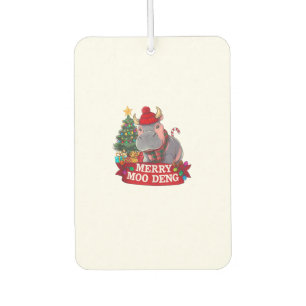 Weihnachten Fröhliche Moo Deng Niedliches Baby Nil Autolufterfrischer