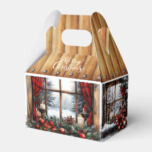 Weihnachten Fröhliche Weihnachten Landhütte Gesche Geschenkschachtel