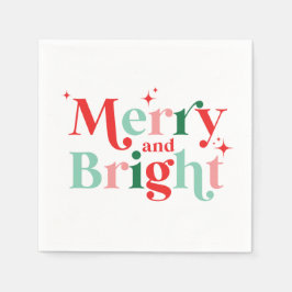 Weihnachten fröhlicher und hellrosa roter moderner serviette