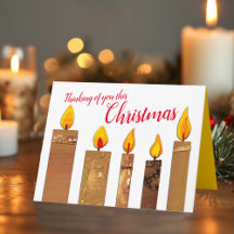 Weihnachten fünf beleuchtete Kerzen Papier Feierta