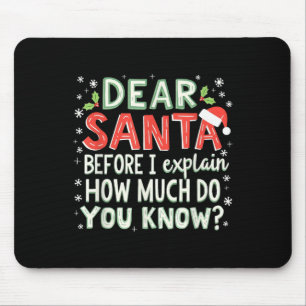 Weihnachten Funny Lieber Weihnachten, bevor ich er Mousepad