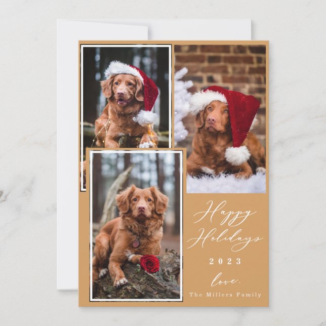 Weihnachten Funny Pet Happy Urlaub 3 Foto Urlaub (Vorderseite)