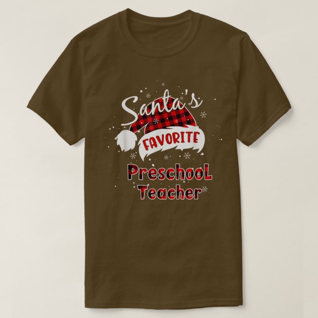 Weihnachten: Funny Santa's Lieblings-Preschool-Leh T-Shirt (Design vorne)
