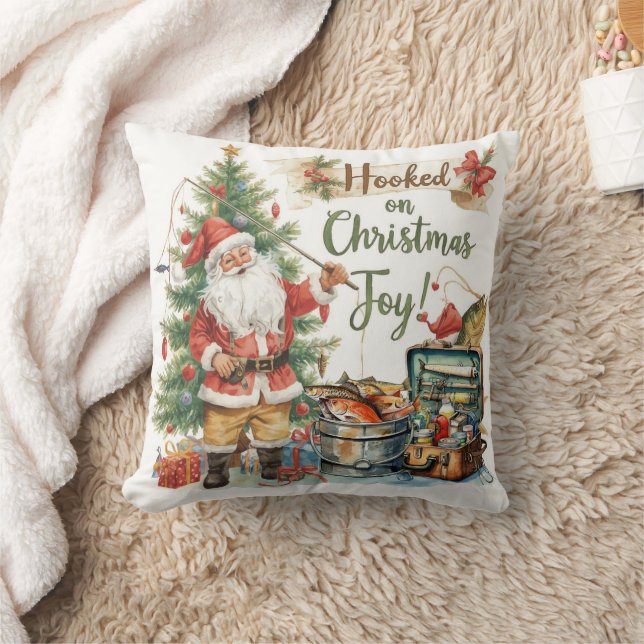 Weihnachten für Angelfreunde Kissen (Decke)