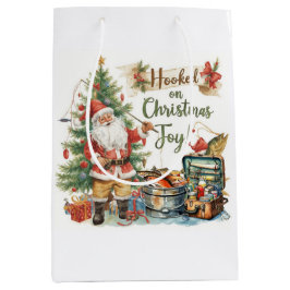 Weihnachten für Angelfreunde mit dem Weihnachtsman Mittlere Geschenktüte