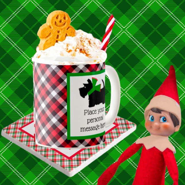 Weihnachten für Black Scottie Kaffeetasse (Von Creator hochgeladen)