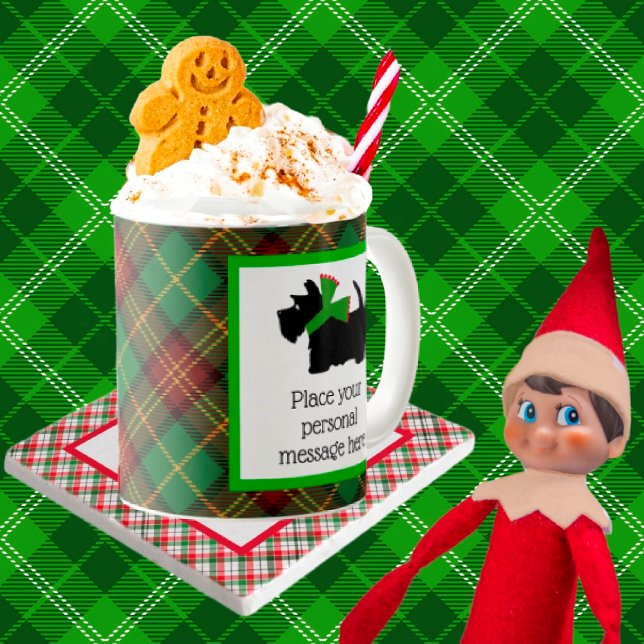 Weihnachten für Black Scottie Kaffeetasse (Von Creator hochgeladen)