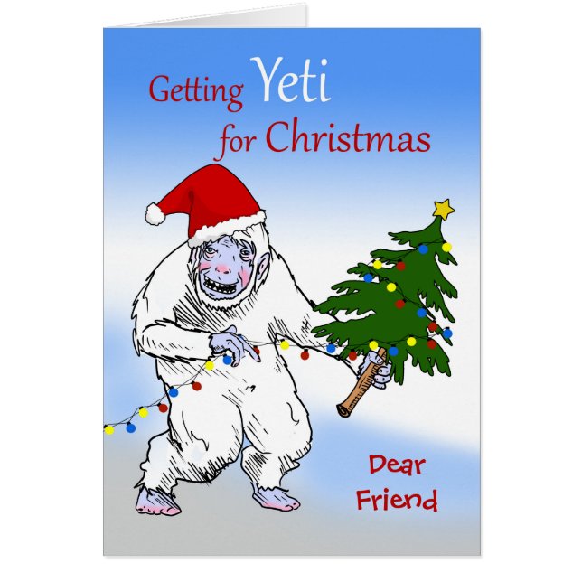 Weihnachten für den Freund, bist du noch Yeti? (Vorne)