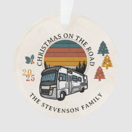Weihnachten für die Familie auf der Straße RV Ornament