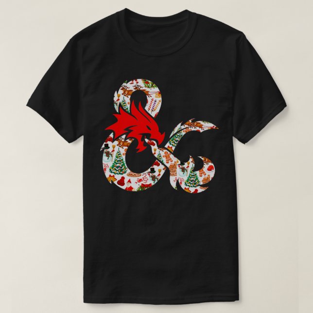 Weihnachten für Dungeons und Drachen T-Shirt (Design vorne)