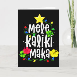 Weihnachten für Frauen Hawaiian Hawaii Mele Kaliki Karte