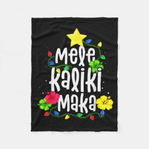 Weihnachten für Frauen Hawaiianisch Hawaii Christm Fleecedecke