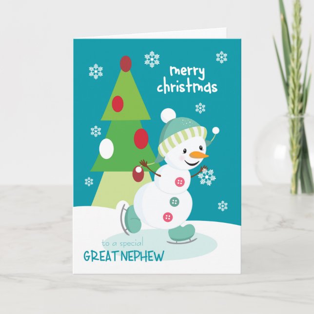 Weihnachten für Great Nephew Ice Skaten Snowman (Vorderseite)