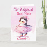 Weihnachten für Große Nichte Pinguin Pink Ballerin