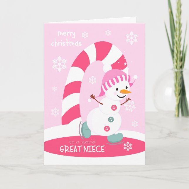 Weihnachten für großen Nichten-Eis-SkatenSnowman (Vorderseite)