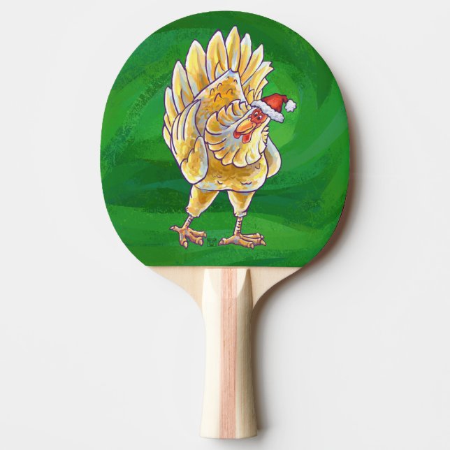 Weihnachten für Grüne Hühner Tischtennis Schläger (Vorderseite)
