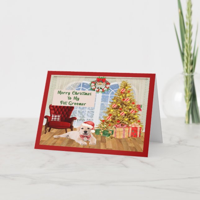 Weihnachten für Haustiere mit Labrador Karte (Vorderseite)