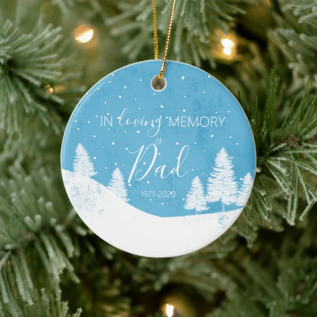 Weihnachten für immer in unseren Herzen verloren Keramik Ornament (Baum)