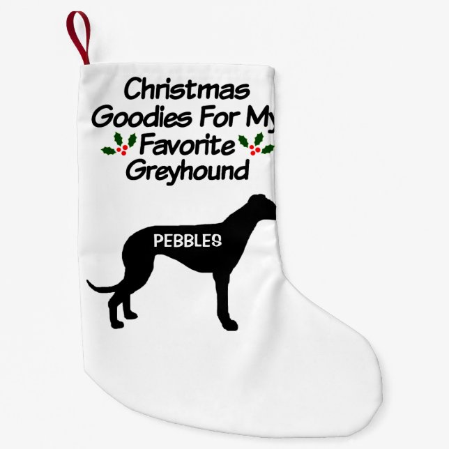 Weihnachten für Lieblings-Windhund-Hund Kleiner Weihnachtsstrumpf (Vorderseite)