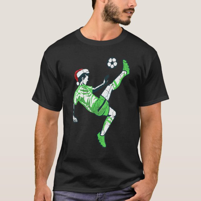 Weihnachten für Männer mit Weihnachtsmannmütze und T-Shirt (Vorderseite)
