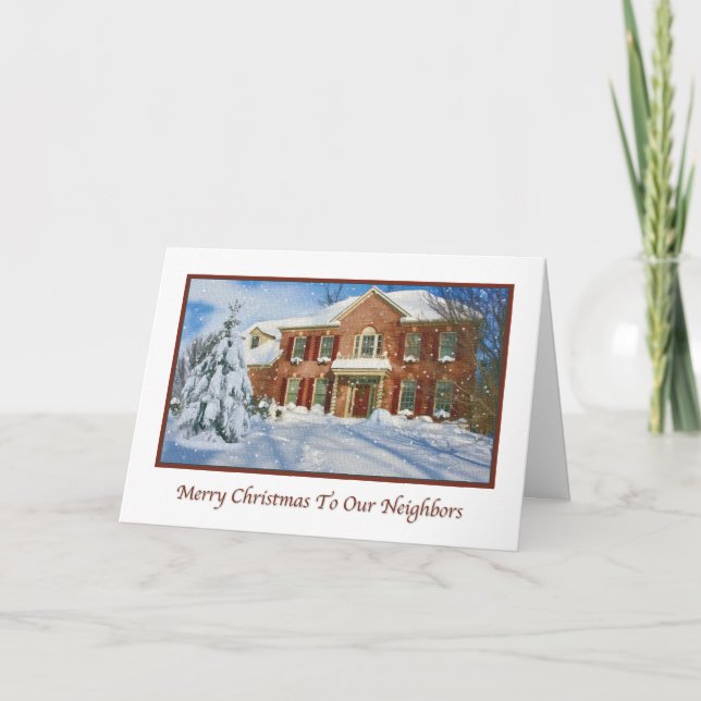 Weihnachten für Nachbarn, Schneesicherheit Zuhause (Vorderseite)