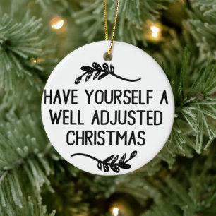 Weihnachten für Rücken und Nacken, Chiropraktik-Sc Keramik Ornament