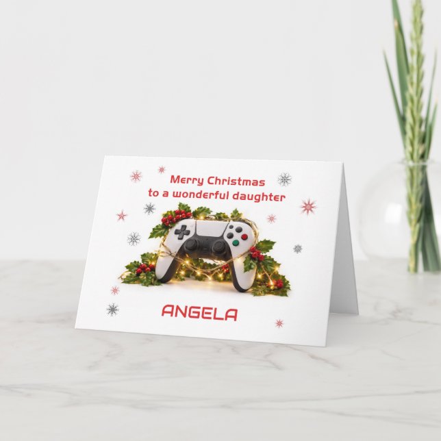 Weihnachten für Tochter Spielcontroller Name hinzu (Vorderseite)