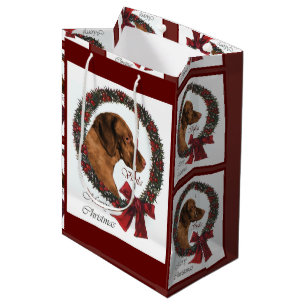 Weihnachten für Vizsla-Liebhaber Mittlere Geschenktüte