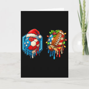 Weihnachten Fußball Fussball Drip Uns Flagge Eiscr Karte