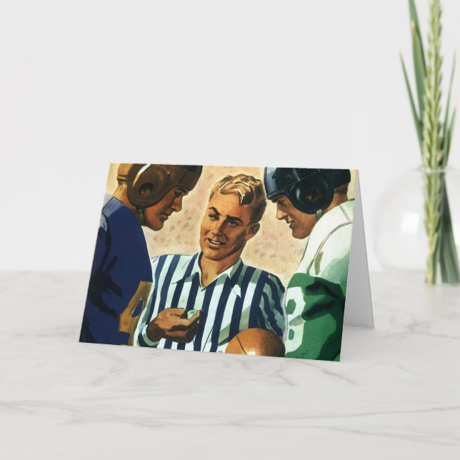 Weihnachten, Fußball-Schiedsrichtermünzen Feiertagskarte (Vorderseite)