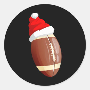 Weihnachten Fußball-Weihnachtsmannmütze lustige Sp Runder Aufkleber