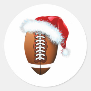 Weihnachten Fußball-Weihnachtsmannmütze lustige Sp Runder Aufkleber