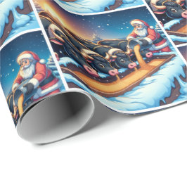 Weihnachten Fütternd seine Kühe Geschenkpapier