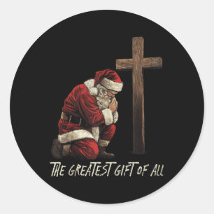 Weihnachten Gebet Lebhafter Jesus Geborener Weihna Runder Aufkleber