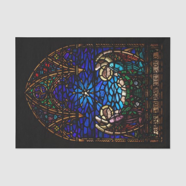 Weihnachten Geburt Christis-Buntglas-St. Barnabas Seidenpapier (Vorderseite)