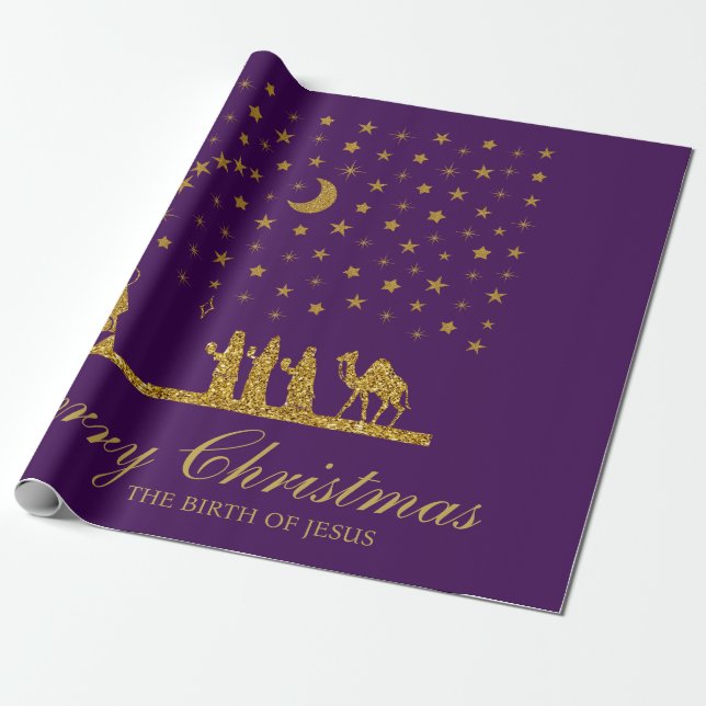 Weihnachten, Geburt Jesu, Drei Könige Geschenkpapier (Ungerollt)