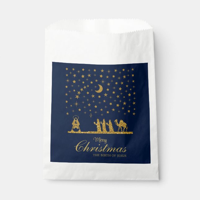 Weihnachten, Geburt Jesu, Drei Könige Geschenktütchen (Vorderseite)
