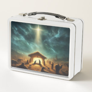 Weihnachten/Geburt/Jesus Metall Brotdose