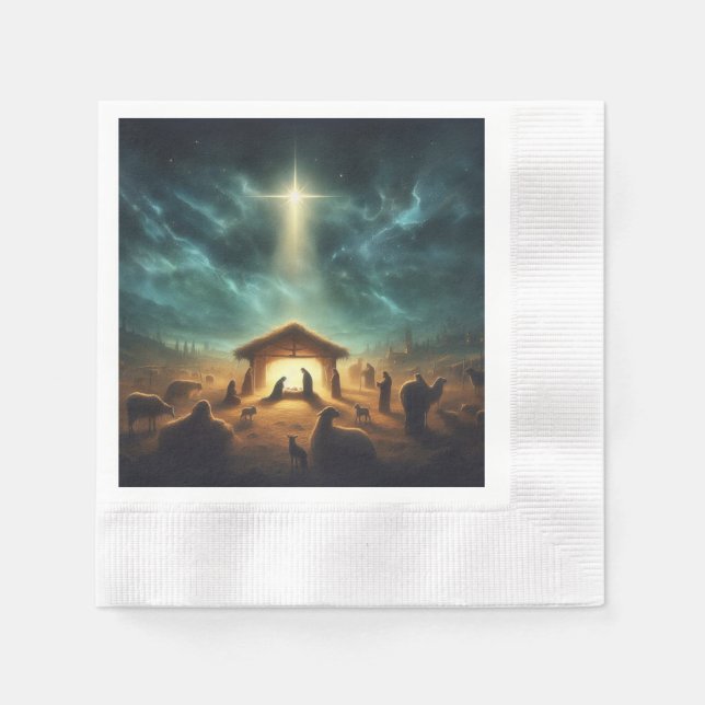 Weihnachten/Geburt/Jesus Serviette (Vorderseite)