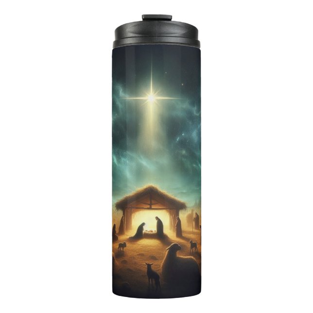 Weihnachten/Geburt/Jesus Thermosbecher (Vorderseite)