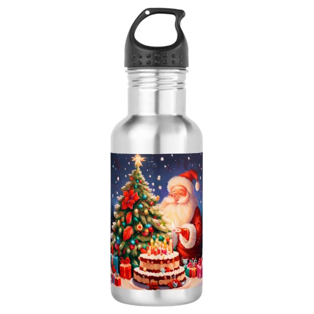 Weihnachten Geburtstag 10 Edelstahlflasche (Vorderseite)