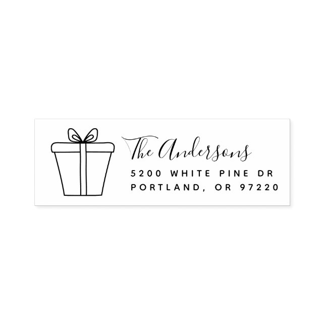 Weihnachten Gegenwart Rücksendeadresse Permastempel (Design)