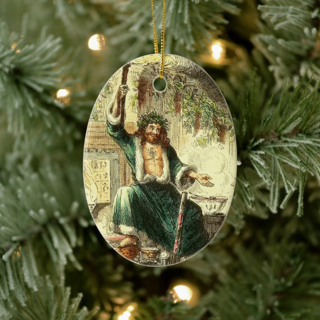 Weihnachten, Geist der Weihnachten Gegenwart Keramik Ornament (Baum)
