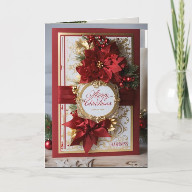 Weihnachten geklappt Dankeschön Karte (Vorderseite)