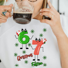 Weihnachten Gen Alpha 6 7 Meme Cartoon Sweatshirt